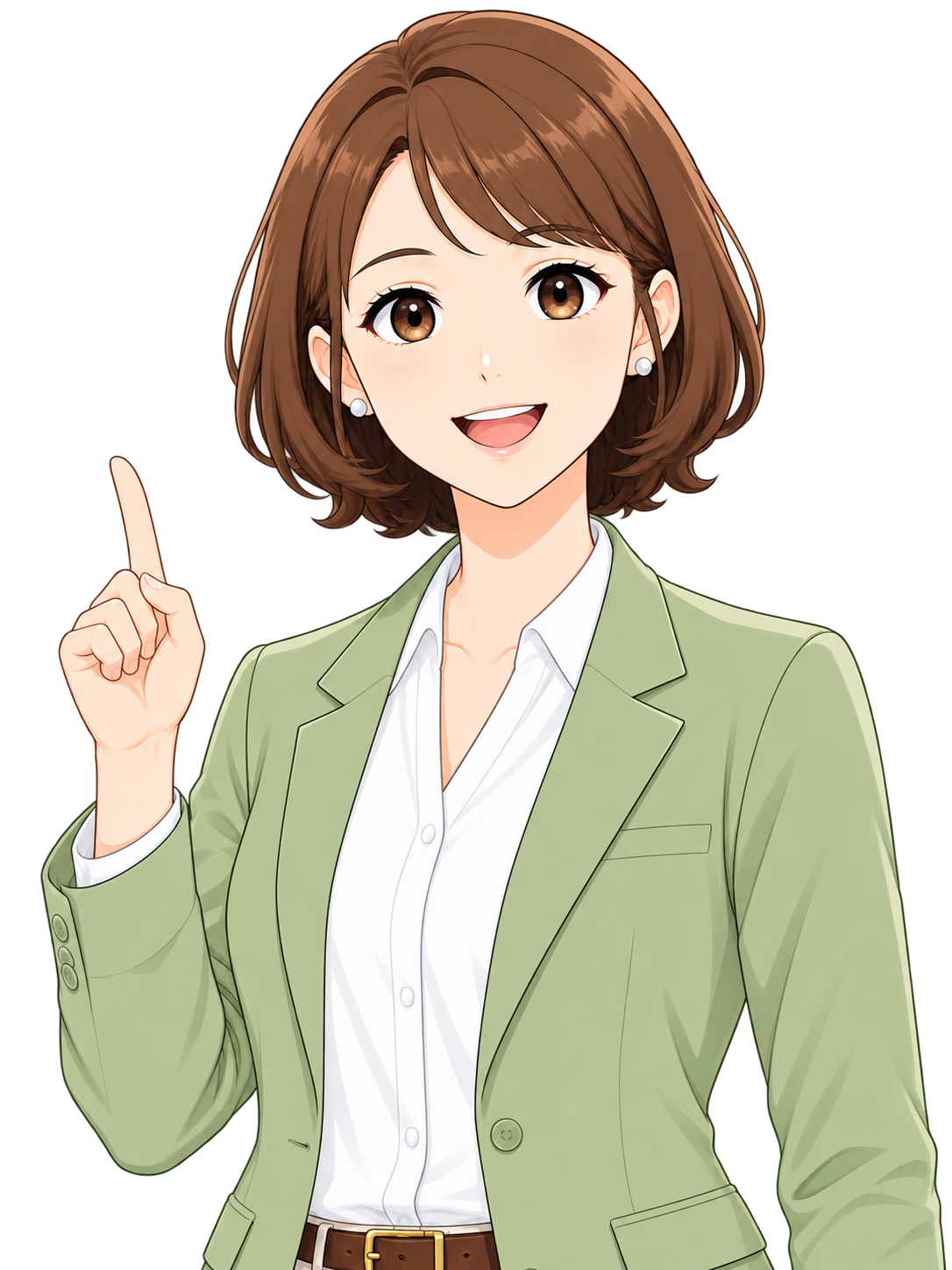 シミュレーションを案内する上乗井出子